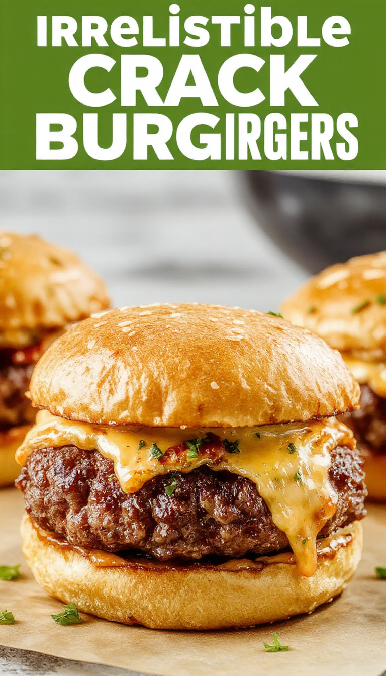 Juicy cheeseburgers with crispy bacon, melted cheese, and fresh toppings served on a rustic wooden platter.