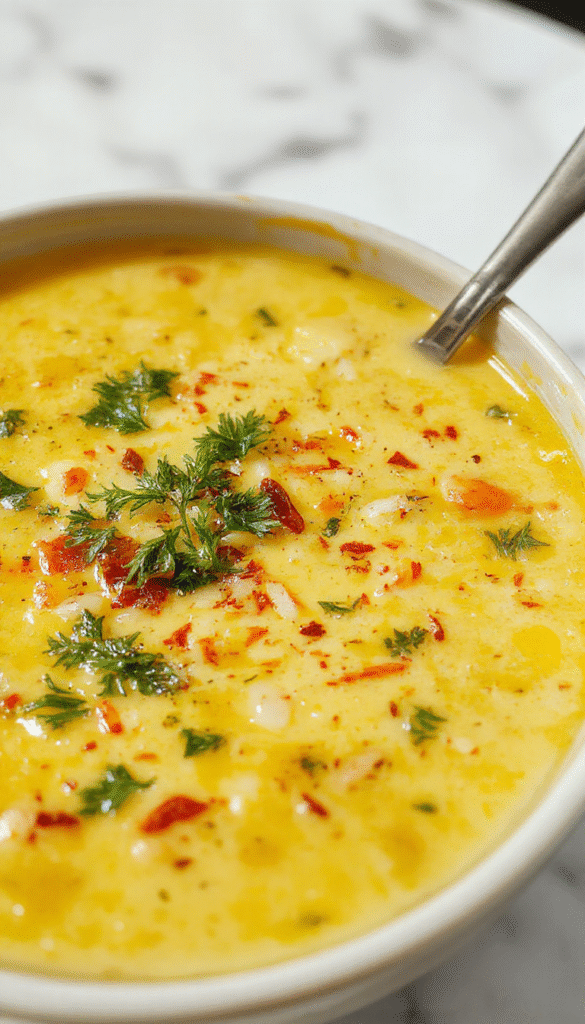 Colorful bowls of low-calorie high-protein soups arranged on a rustic wooden table, featuring vibrant vegetables, lean meats, and fresh herbs, with steam rising, styled with vibrant garnishes and light textures.