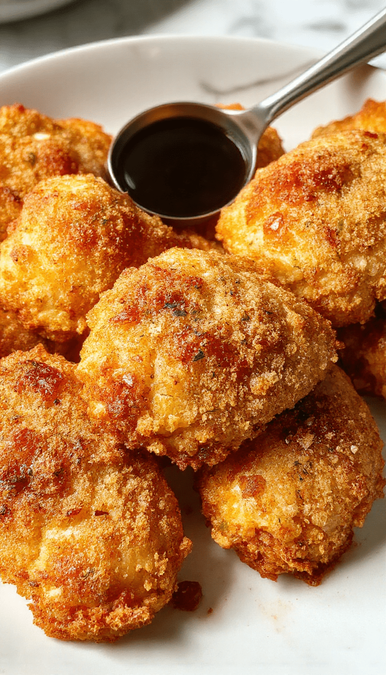 Colorful plate of crispy baked chicken tenders with golden-brown breading served on a rustic white plate, garnished with fresh parsley and lemon wedges, with a side of dipping sauce, styled with a clean background and natural lighting highlighting the textures.