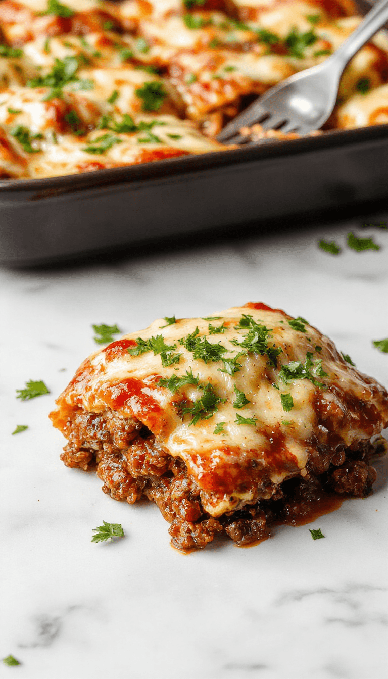 A vibrant plate of cheesy ground beef enchiladas with a golden melted cheese crust, garnished with fresh cilantro and sliced jalapenos on a rustic wooden table
