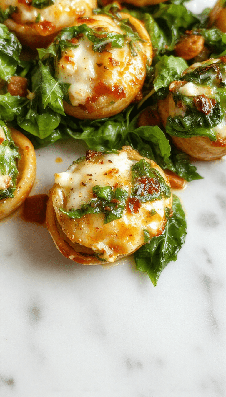 Colorful close-up of baked spinach and ricotta stuffed pasta shells arranged on a white plate, topped with melted cheese and fresh basil, showcasing vibrant green spinach filling contrasting with creamy white ricotta and golden baked edges.