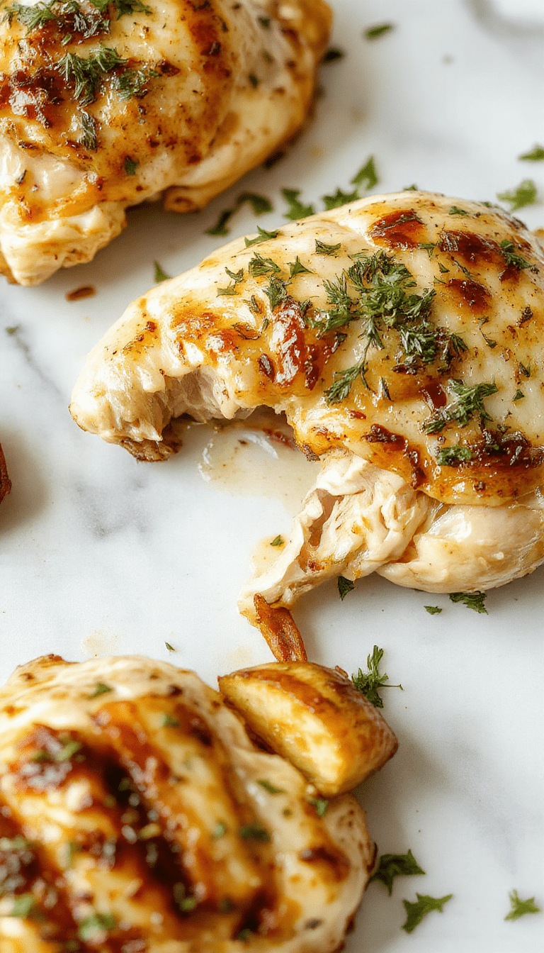 Colorful sheet pan meal featuring golden-brown chicken pieces glazed with garlic butter, surrounded by roasted vibrant vegetables like carrots, bell peppers, and broccoli. The dish is garnished with fresh herbs and served on a rustic wooden platter with drizzled sauce, showcasing crispy textures and fresh ingredients.
