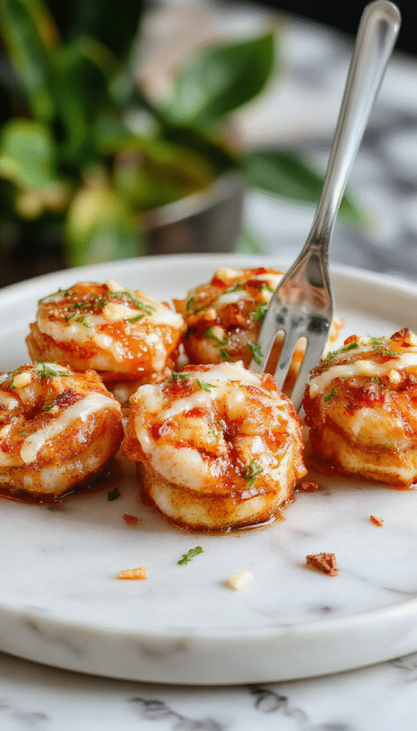 Colorful honey walnut shrimp plated elegantly on a white dish, topped with glazed walnuts and drizzled with honey, garnished with fresh green herbs, showcasing a glossy, crispy texture and vibrant presentation.