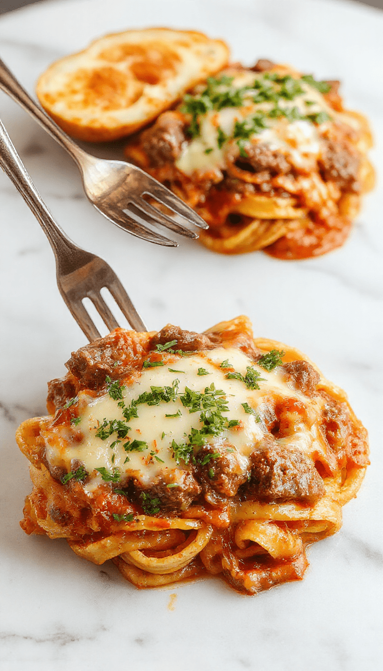 A vibrant plate of Philly cheese steak pasta featuring tender sliced beef, melted cheese, and colorful bell peppers on a bed of perfectly cooked al dente pasta, garnished with fresh herbs and served on a rustic wooden table with a creamy sauce drizzle.