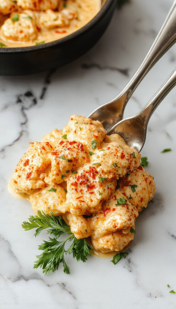 A vibrant plate of homemade butter chicken featuring tender, golden-brown chicken pieces coated in a rich, creamy orange sauce, garnished with fresh cilantro, served alongside fluffy rice on a rustic wooden table with a spoon and naan bread in the background