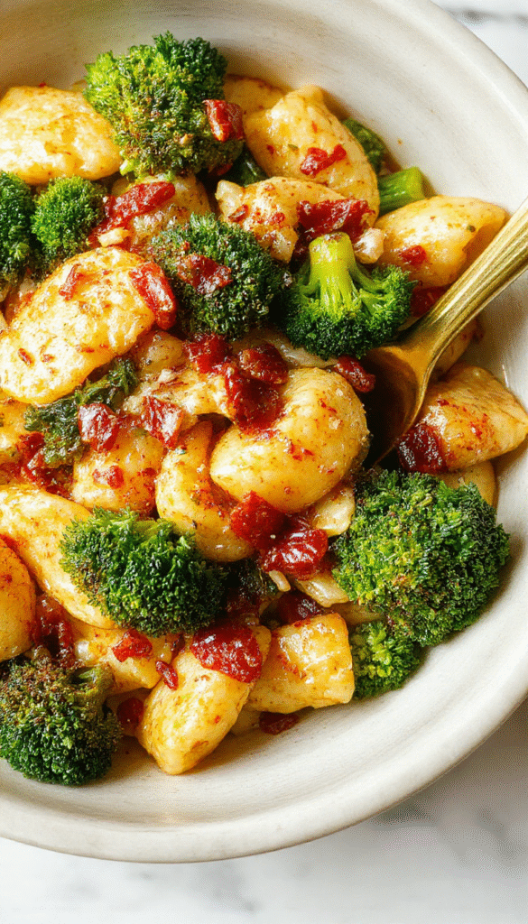 A vibrant plate of broccoli pasta showcasing bright green broccoli florets intertwined with al dente whole wheat pasta, topped with grated parmesan cheese and a drizzle of olive oil, presented on a clean white plate with a rustic wooden background and fresh basil garnish.