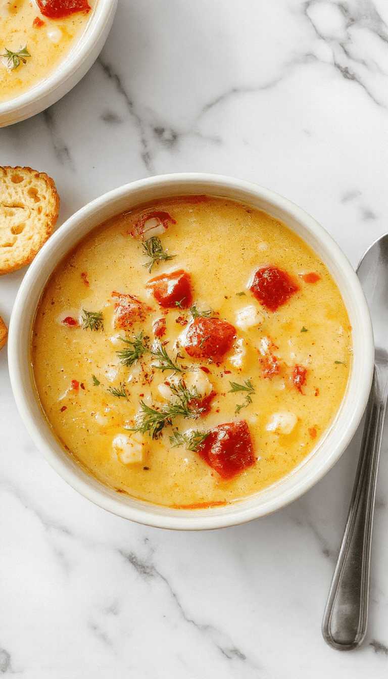 A steaming bowl of Italian Penicillin Soup featuring vibrant golden broth topped with fresh herbs, tender shredded chicken, sliced carrots, and green celery stalks, garnished with parsley. The soup is served in a rustic white bowl on a wooden table with crusty bread and a sprig of basil beside it, evoking warmth and homestyle comfort.