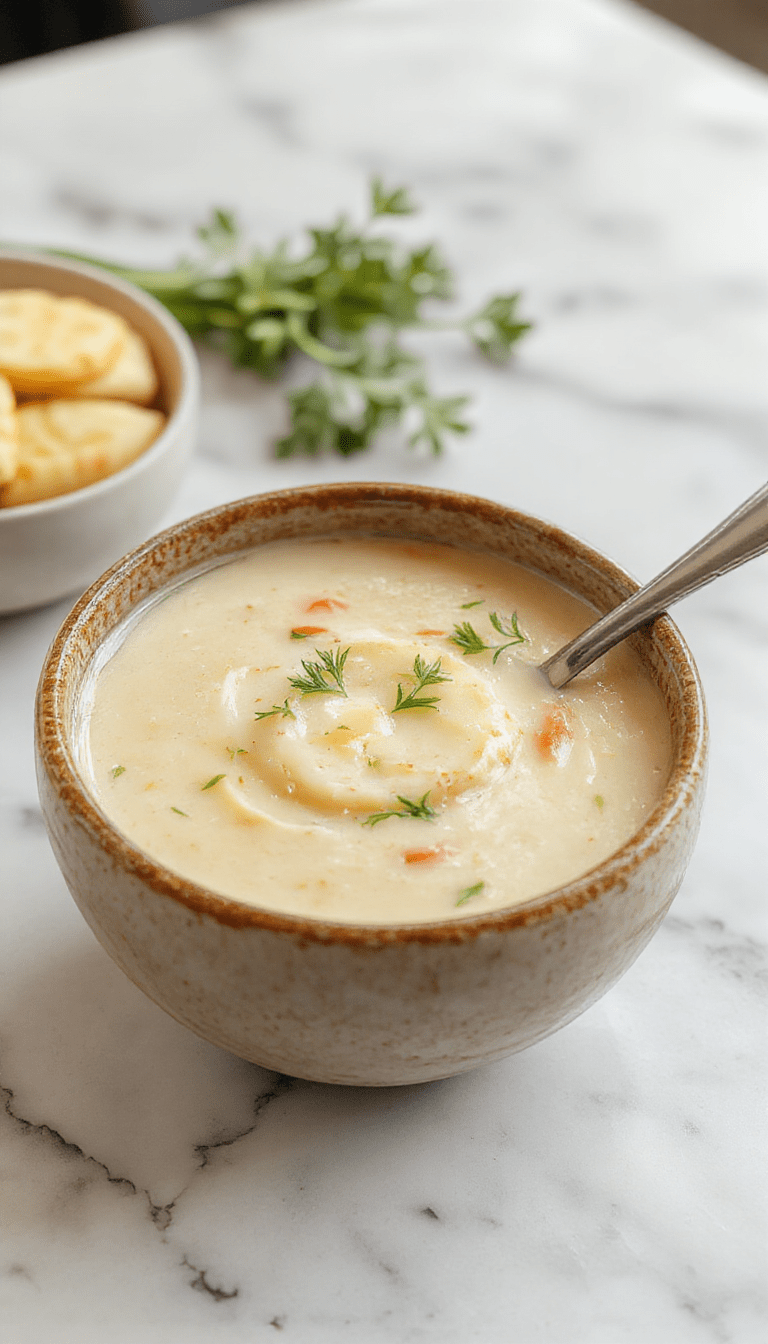 A vibrant bowl of steaming potato leek soup with a smooth, velvety texture, garnished with fresh chopped chives and a drizzle of olive oil, set against a rustic wooden table with rustic bread on the side, highlighting the creamy consistency and fresh ingredients with a warm, inviting atmosphere.
