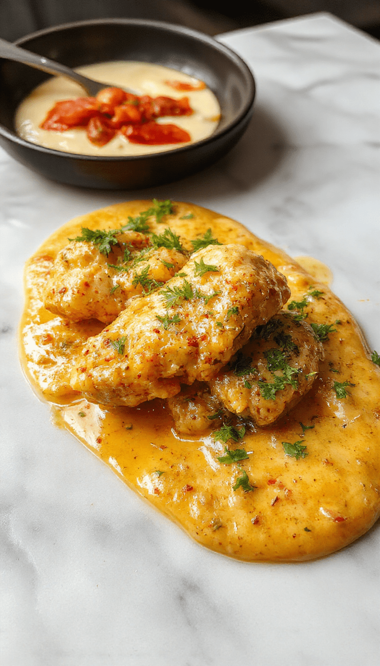 A vibrant bowl of golden chicken korma garnished with fresh cilantro, served alongside fluffy basmati rice. The dish features tender chicken pieces in a rich, creamy, and aromatic sauce with visible spices, nuts, and a sprinkle of herbs, presented on a rustic wooden table with a side of naan bread and fresh coriander for garnish.